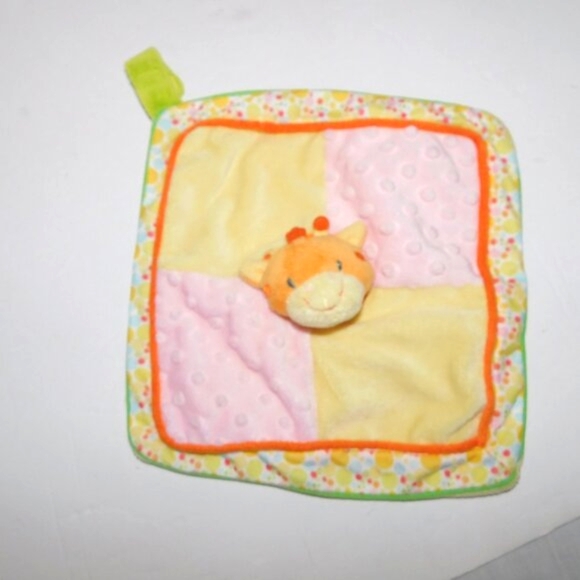 Russ Baby love to Learn Giraffe Plush Security Blanket Pacifier Holder Mirror - Picture 5 of 5